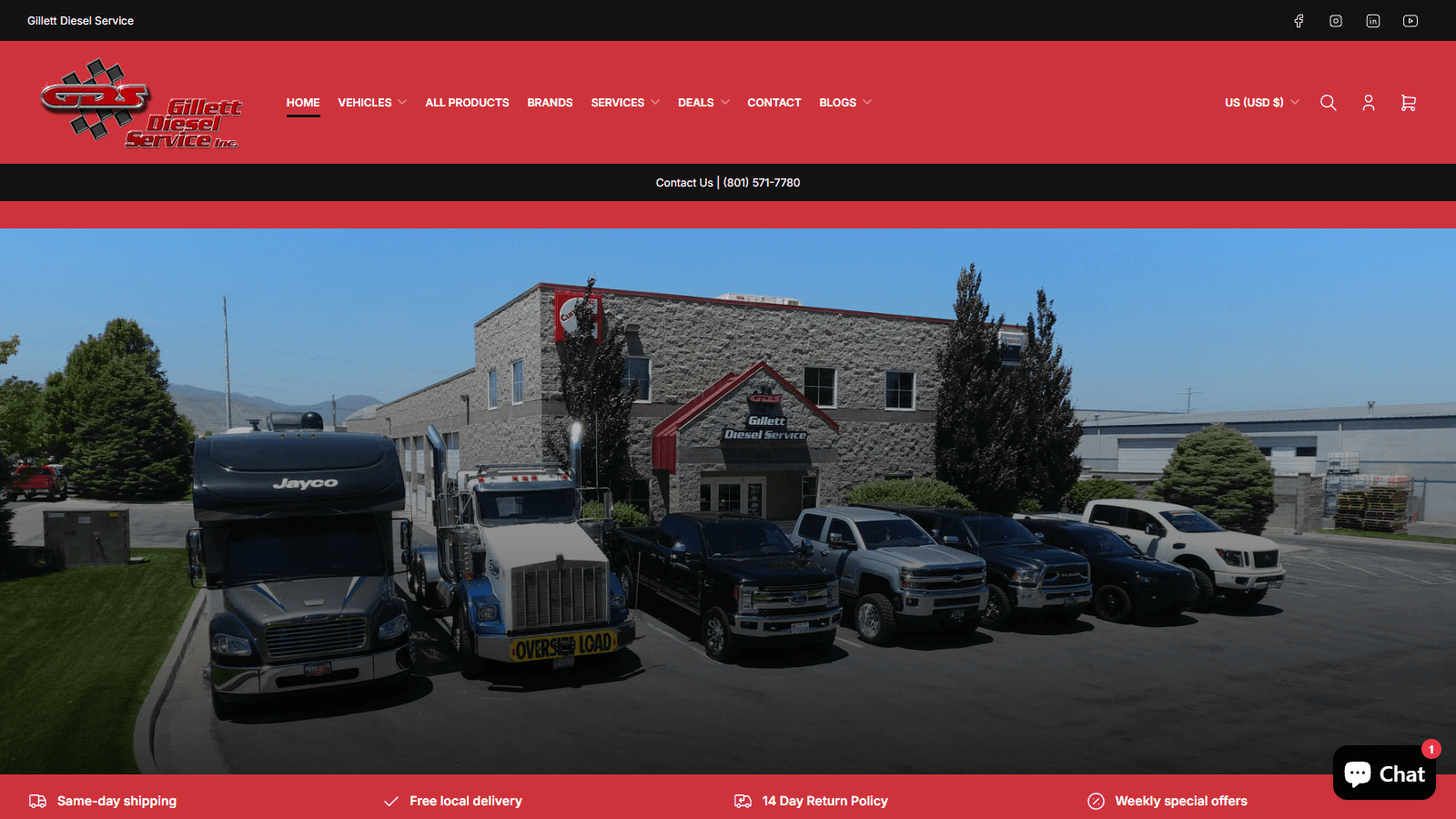 Gillett Diesel Service – E‑commerce Modernization